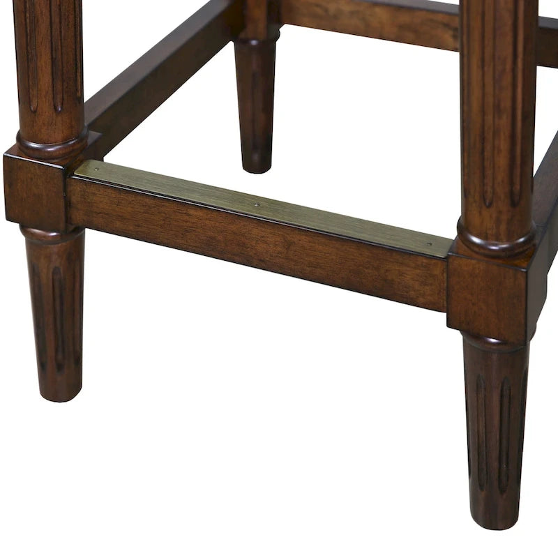 Manchester Solid Wood Square Upholstered Seat Bar Stool