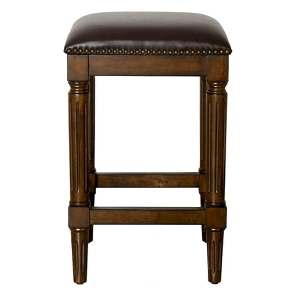 Manchester Solid Wood Square Upholstered Seat Bar Stool