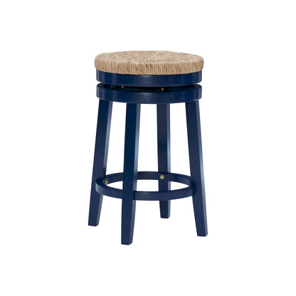 Maya Backless Swivel Counter Stool with Seagrass Seat