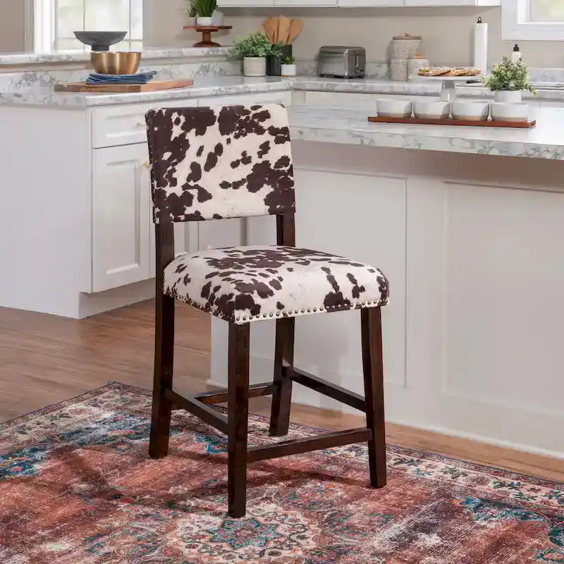Holcombe Cow Print Counter Stool