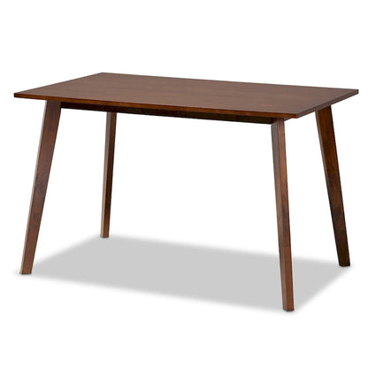 Britte Mid-Century Modern Transitional Rectangular Wood Dining Table