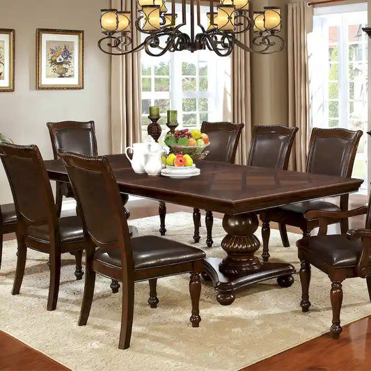 Copper Grove Madzharovo Brown Cherry 103-inch Expandable Dining Table