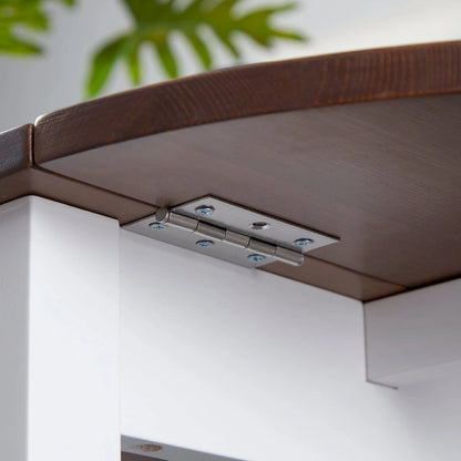 HOMCOM 55 Solid Wood Kitchen Table, Drop Leaf Tables for Small Spaces, Folding Dining Table