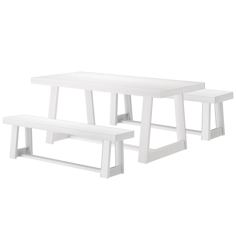Plank and Beam 72 Classic Dining Table and Benches Set