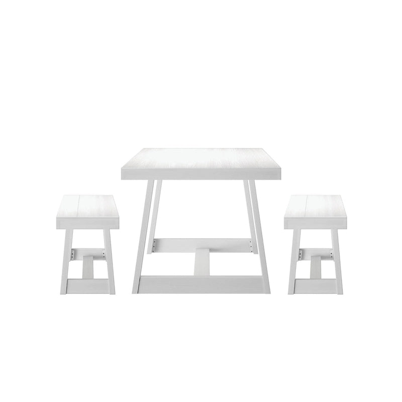 Plank and Beam 72 Classic Dining Table and Benches Set