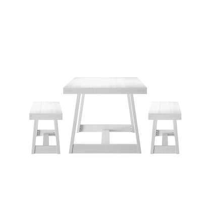 Plank and Beam 72 Classic Dining Table and Benches Set