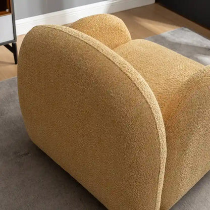 SEYNAR Modern Glam Boucle Upholstered Swivel Accent Armchair, 360 Degree Swivel Barrel Chair Set of 2 for Living Room