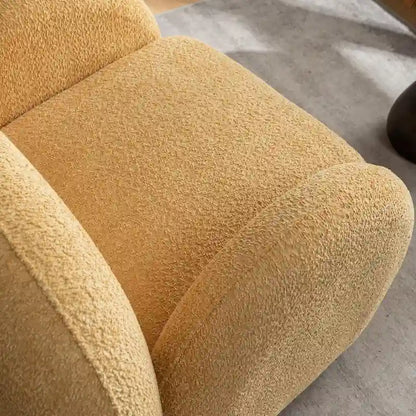 SEYNAR Modern Glam Boucle Upholstered Swivel Accent Armchair, 360 Degree Swivel Barrel Chair Set of 2 for Living Room