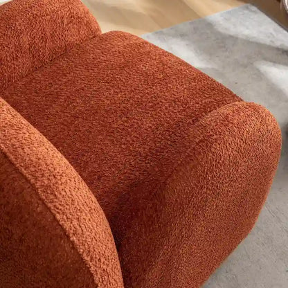 SEYNAR Modern Glam Boucle Upholstered Swivel Accent Armchair, 360 Degree Swivel Barrel Chair Set of 2 for Living Room