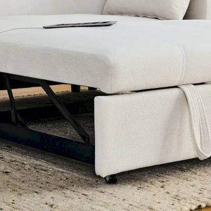 54 Pull-Out Sleeper Sofa Bed Double Seat Recliner Sofa Bed