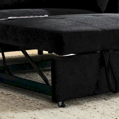 54 Pull-Out Sleeper Sofa Bed Double Seat Recliner Sofa Bed