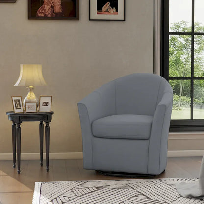Modern Upholstered Swivel Barrel Chair Living Room Accent Chair