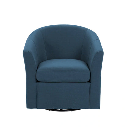 Modern Upholstered Swivel Barrel Chair Living Room Accent Chair