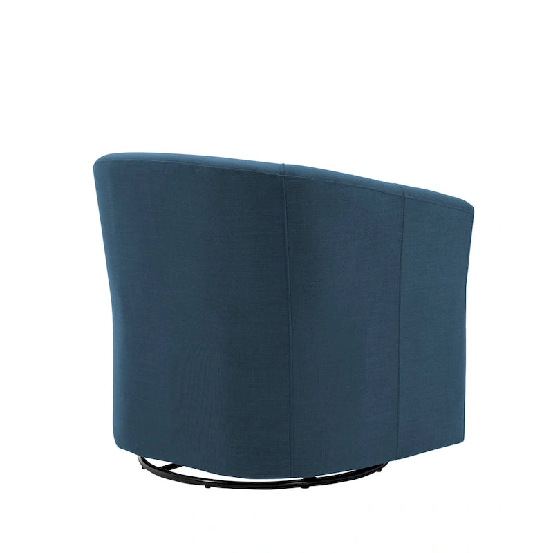 Modern Upholstered Swivel Barrel Chair Living Room Accent Chair