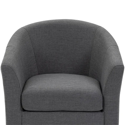 Modern Upholstered Swivel Barrel Chair Living Room Accent Chair