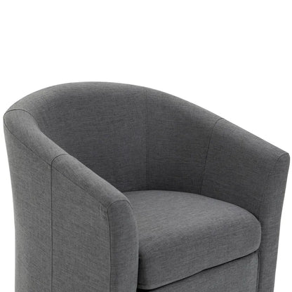 Modern Upholstered Swivel Barrel Chair Living Room Accent Chair
