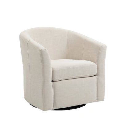 Modern Upholstered Swivel Barrel Chair Living Room Accent Chair
