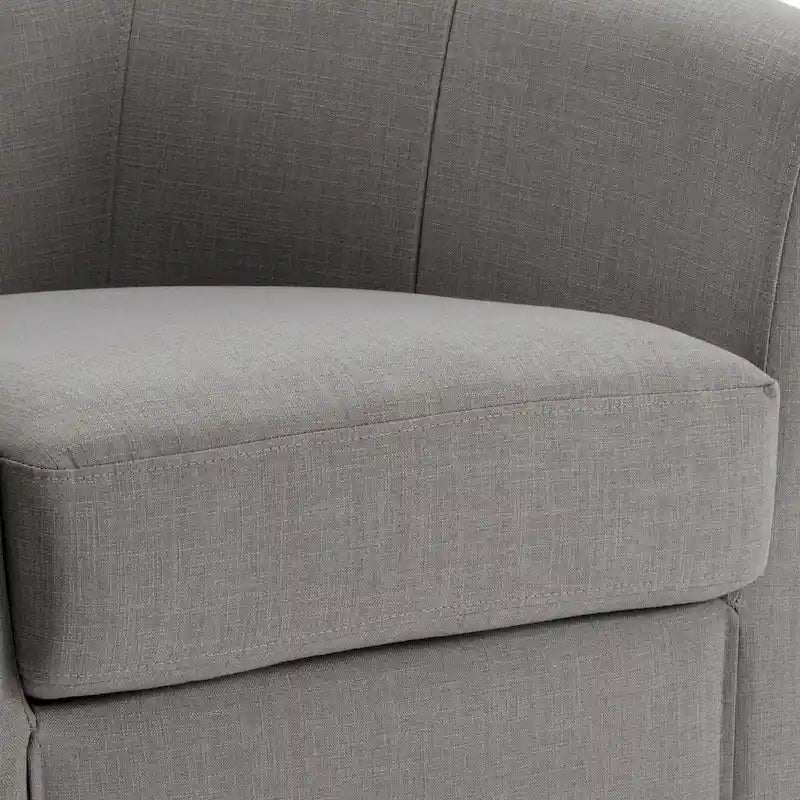 Modern Upholstered Swivel Barrel Chair Living Room Accent Chair