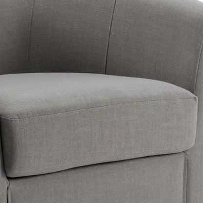 Modern Upholstered Swivel Barrel Chair Living Room Accent Chair