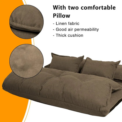 Contemporary and Adaptable Sofa Bed Set with Floor Placement, 2 Pillows