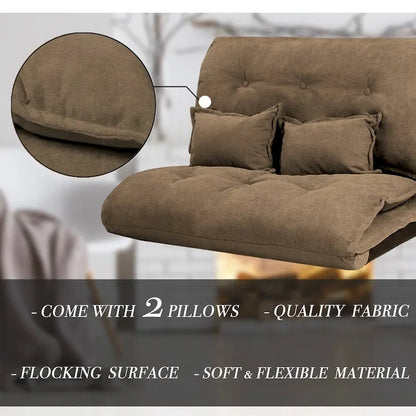 Contemporary and Adaptable Sofa Bed Set with Floor Placement, 2 Pillows