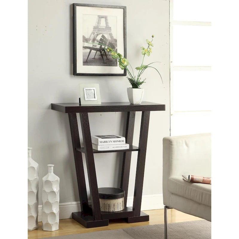 Convenience Concepts Newport V Console Table with Shelves