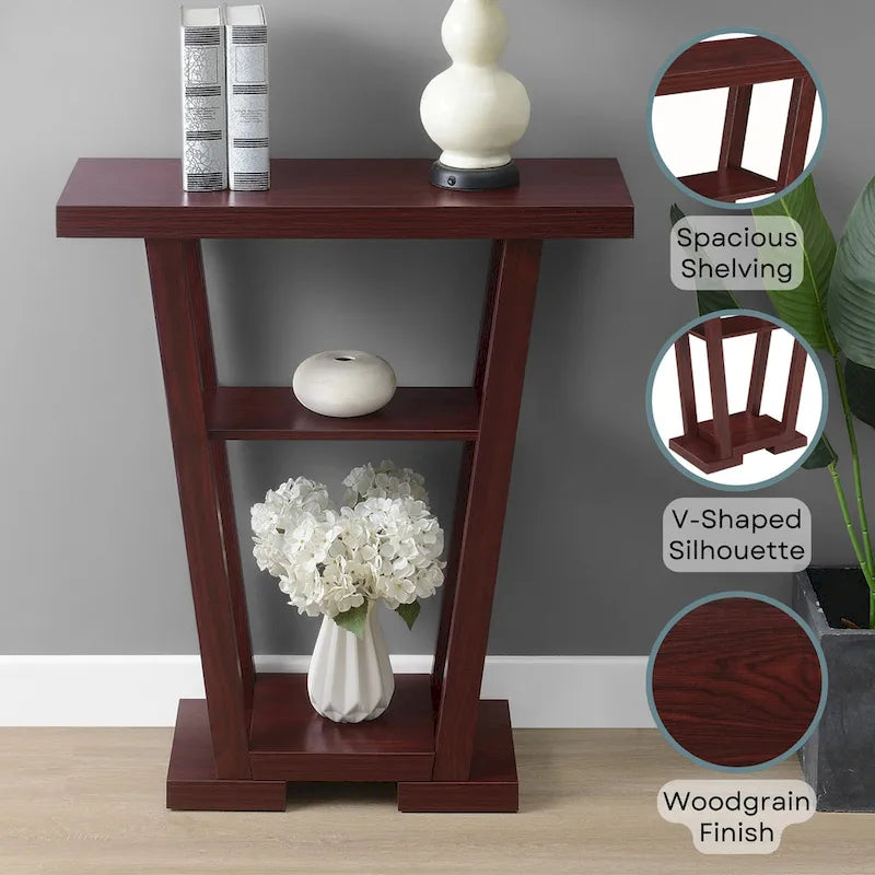 Convenience Concepts Newport V Console Table with Shelves