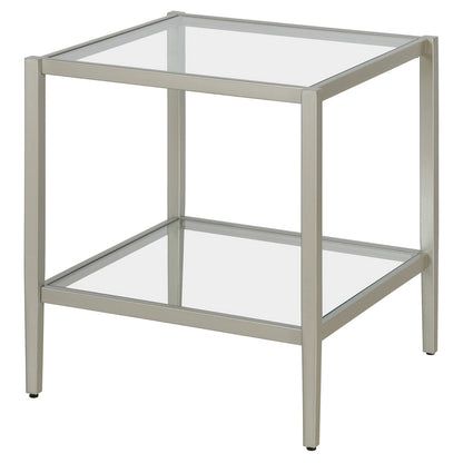 Hera 20 Wide Square Side Table with Mirror Shelf