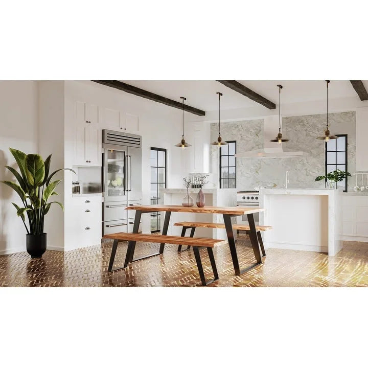 Timbergirl Solid Wood Live Edge Dining Table