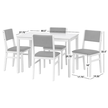 Simple Living Jules 5-piece Solid Wood Dining Set