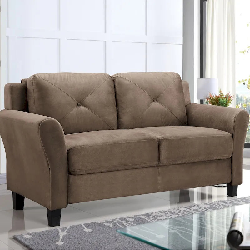 iLounge Harvard Microfiber Loveseat