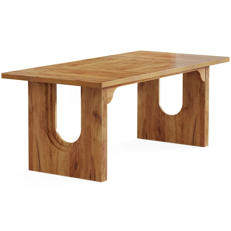 70.89 Rectangle Dining Table for 6-8 People, Modern Simple Wood Kitchen Table