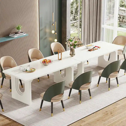 70.89 Rectangle Dining Table for 6-8 People, Modern Simple Wood Kitchen Table