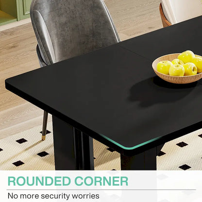 70.89 Rectangle Dining Table for 6-8 People, Modern Simple Wood Kitchen Table