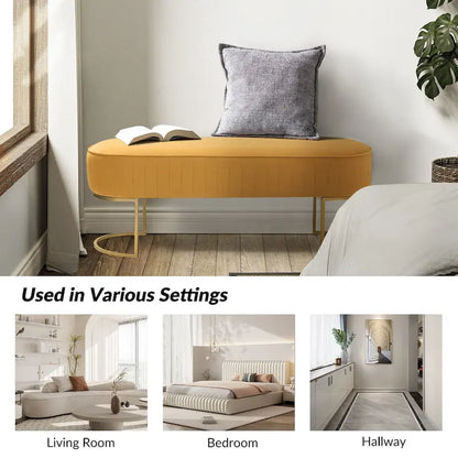 Justo 48 Wide Bench with Metal Base