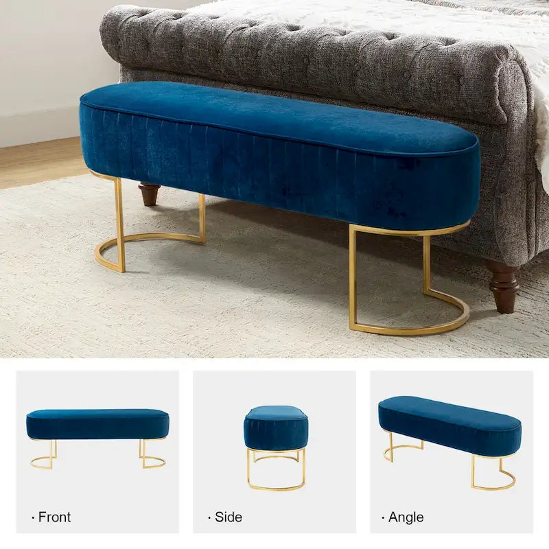 Justo 48 Wide Bench with Metal Base