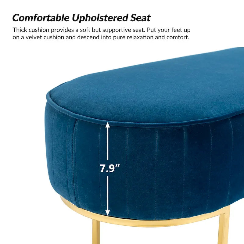 Justo 48 Wide Bench with Metal Base