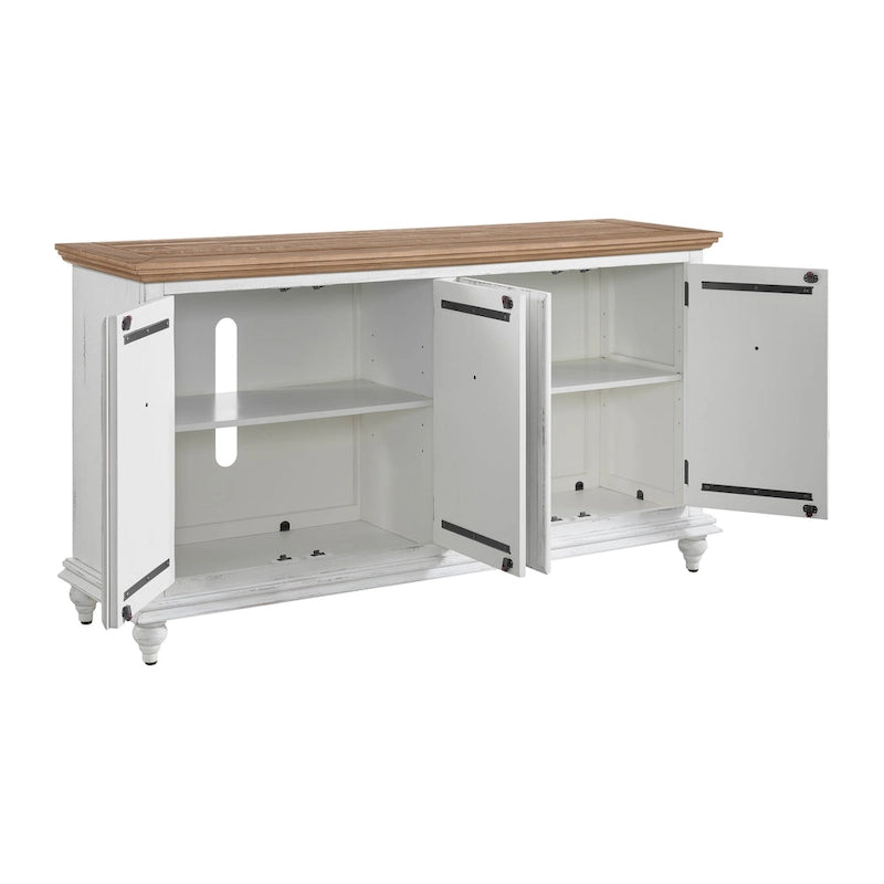 Garden District Solid Wood 65 TV Stand Console