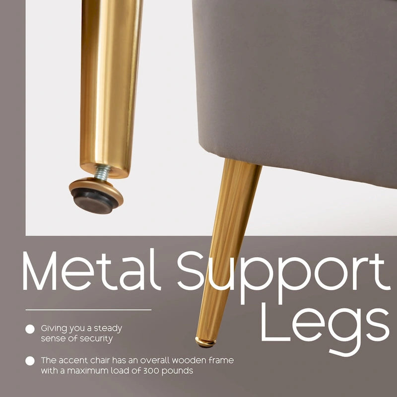 HOMYKA Modern Wingback Arm Chair Upholstered Accent Chair Set of 2