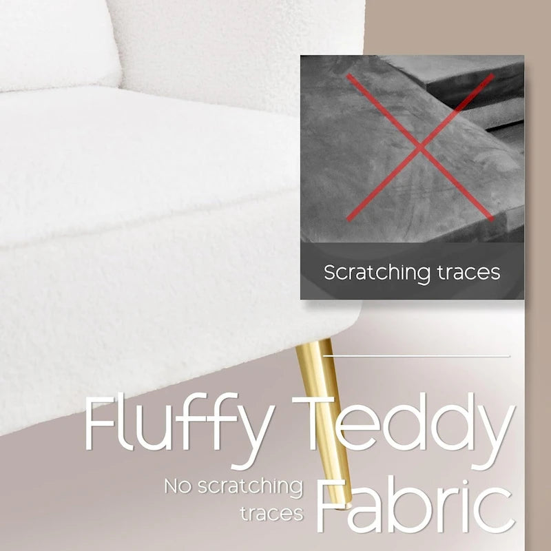 HOMYKA Modern Wingback Arm Chair Upholstered Accent Chair Set of 2