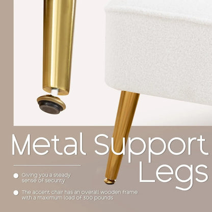 HOMYKA Modern Wingback Arm Chair Upholstered Accent Chair Set of 2