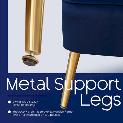 HOMYKA Modern Wingback Arm Chair Upholstered Accent Chair Set of 2