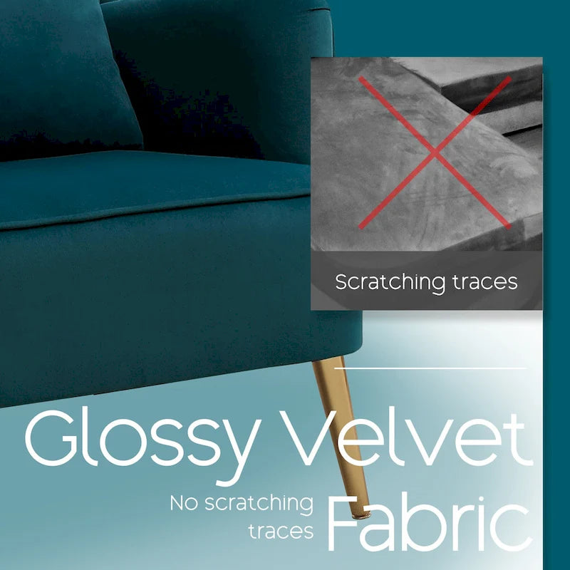 HOMYKA Modern Wingback Arm Chair Upholstered Accent Chair Set of 2