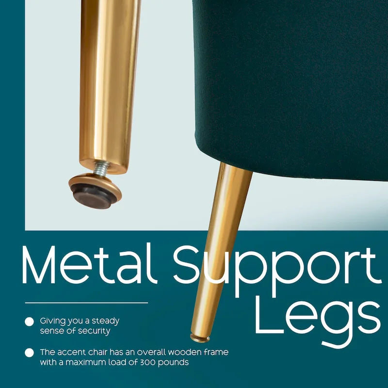 HOMYKA Modern Wingback Arm Chair Upholstered Accent Chair Set of 2