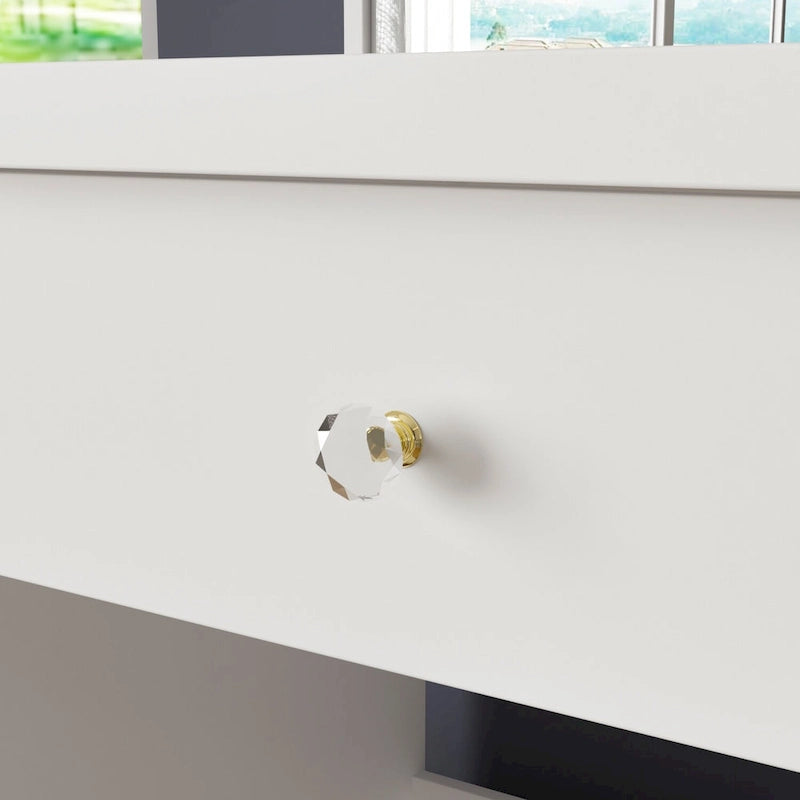 39.4 W Dresser Makeup Vanity Set with Stool and Mirror Room