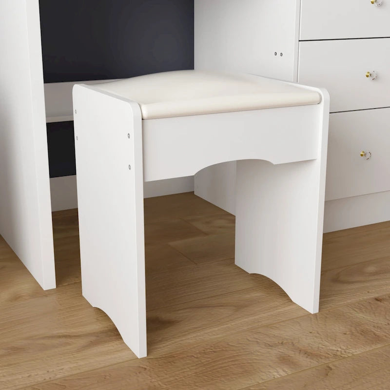 39.4 W Dresser Makeup Vanity Set with Stool and Mirror Room