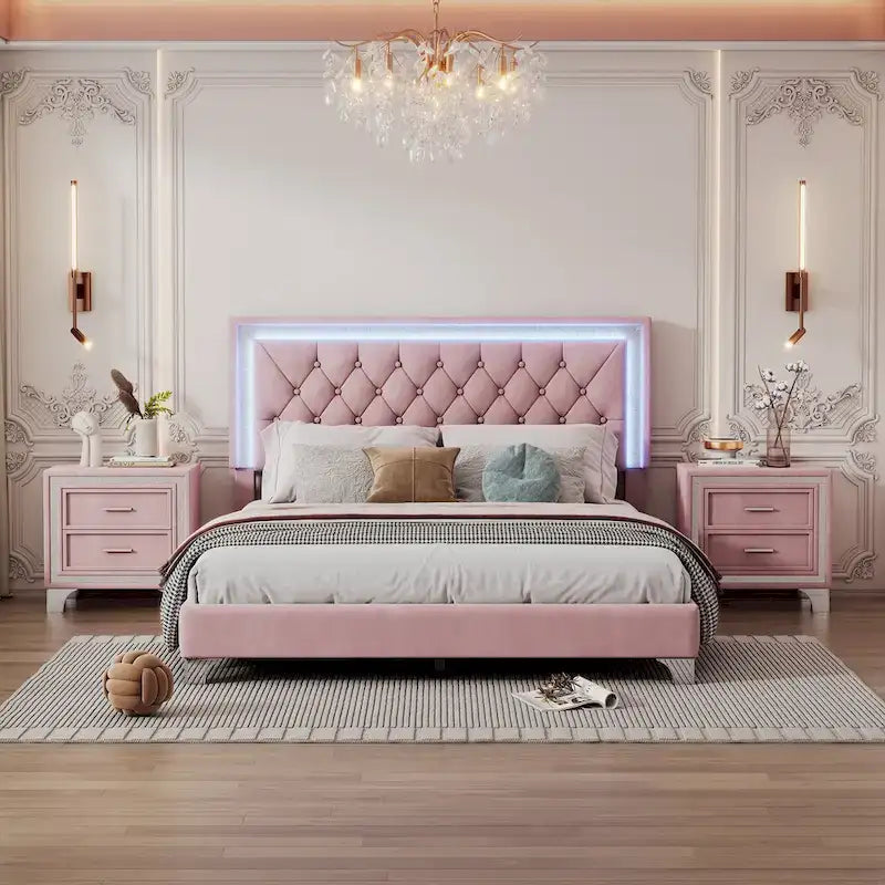 Upholstered Platform Bed (Look at the options before placing an order)