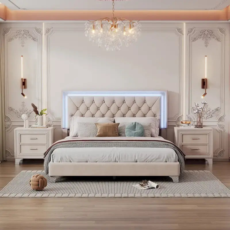 Upholstered Platform Bed (Look at the options before placing an order)