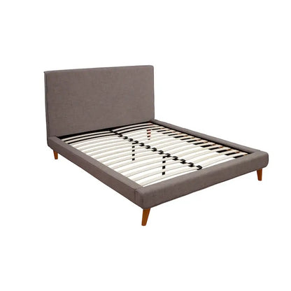 Porch & Den Hindon Dark Grey Upholstered Platform Bed