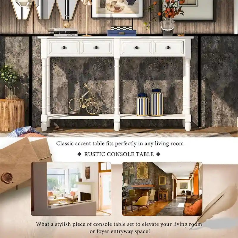 Copper Grove Barregarrow 2-drawer Console Table and Bottom Shelf